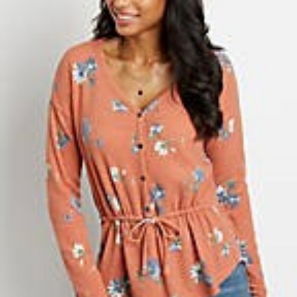 Maurices Waffle Knit L/S Top Size M - Picture 9 of 9